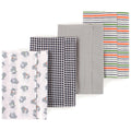 Boys Flannel Burp Cloth Bundle, Playful Puppy
