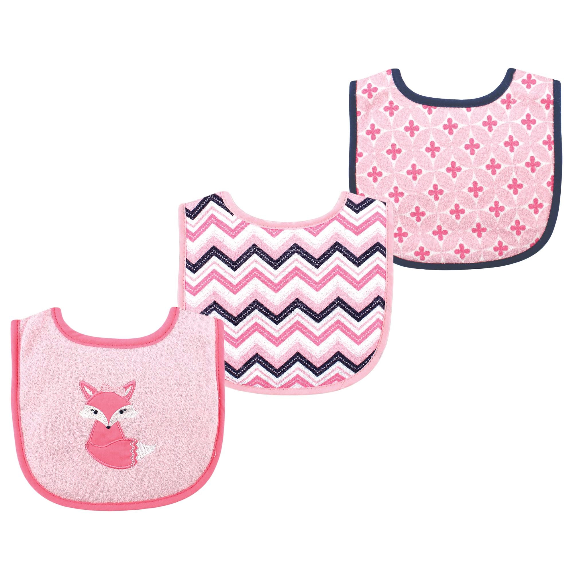 Girls Fiber Filled Drooler Bibs, Autumn Fox