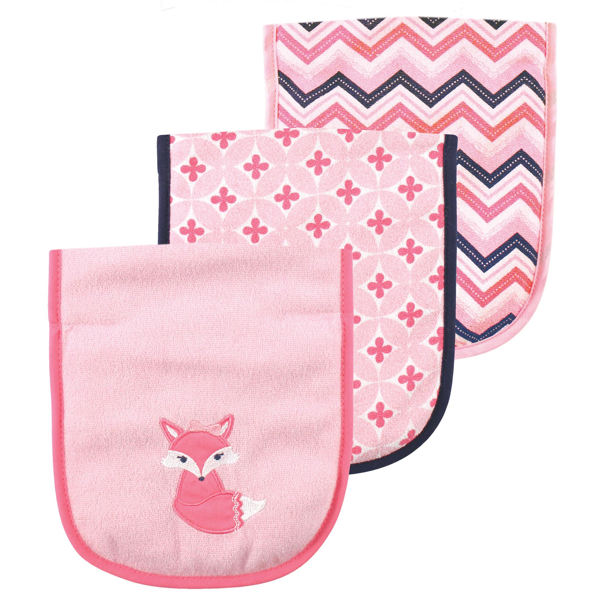 Girls Fiber Filled Burp Cloths, Autumn Fox