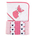 Girls Hooded Towel and Washcloth Bath Bundle, Autumn Fox