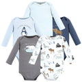 Unisex Long Sleeve Bodysuits 5-Pack, Polar Pals