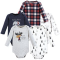 Unisex Long Sleeve Bodysuits 5-Pack, Forest Elk Friends