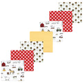 Girls Flannel Receiving Blankets Bundle, Barnyard Rose