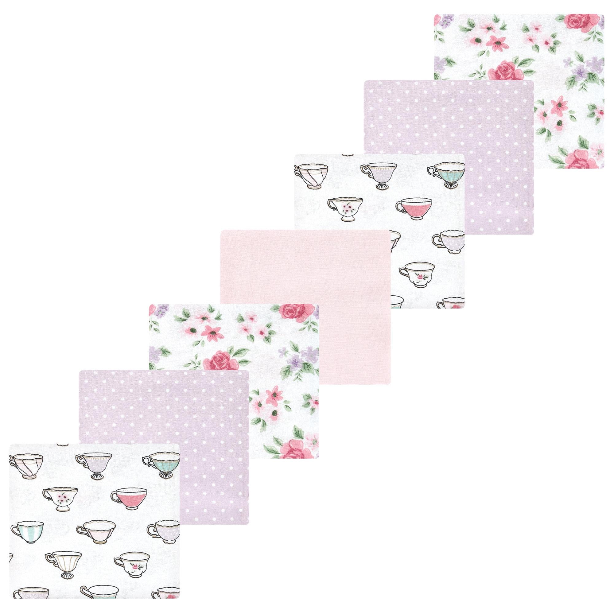 Girls Flannel Receiving Blankets Bundle, Garden Social