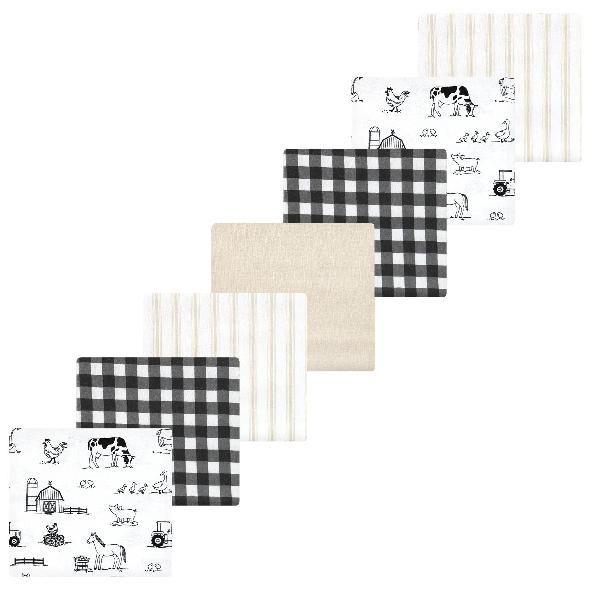 Unisex Flannel Receiving Blankets Bundle, Rustic Ranch