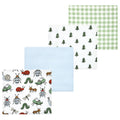 Boys Flannel Receiving Blankets Bundle, Little Crawlers