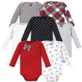 Girls Long Sleeve Bodysuits 7-Pack, Frosted Holiday Knots