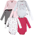 Girls Long Sleeve Bodysuits 7-Pack, Rosy Pups
