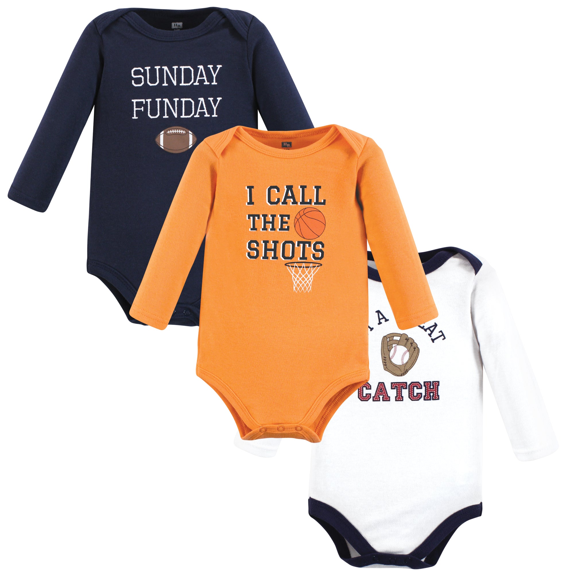 Unisex Long Sleeve Bodysuits 3-Pack, Winter Games Arena