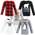 Boys Long Sleeve T-Shirt, Frosted Moose & Penguin