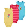Girls Essentials Bodysuits 3-Pack, Blossom Pink