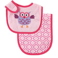 Girls Bib and Burp Cloth Bundle, Blossom Pink