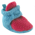 Girls Fleece Booties, Berry Seafoam