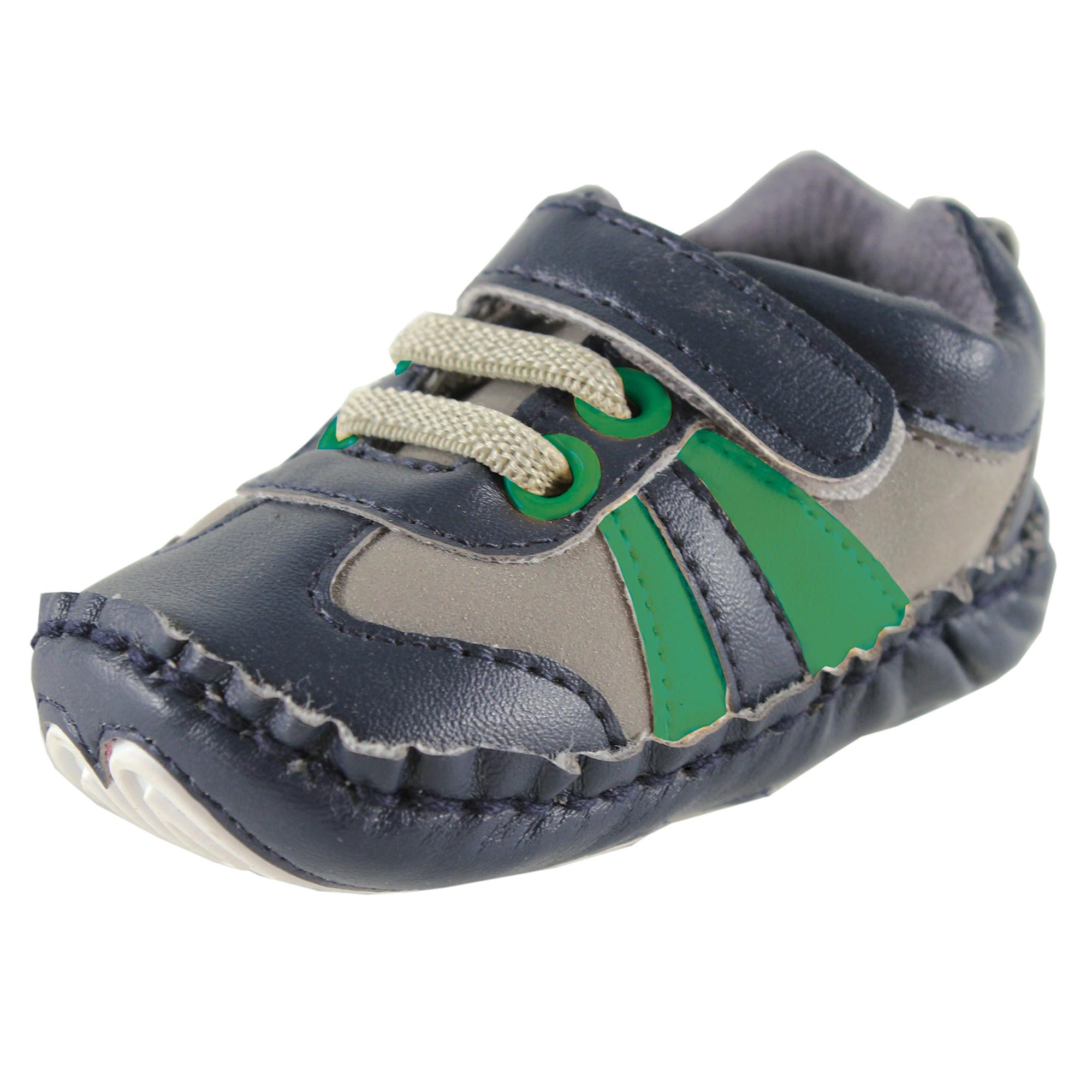 Boys Soft Sole Crib Shoes, Azure Adventurer