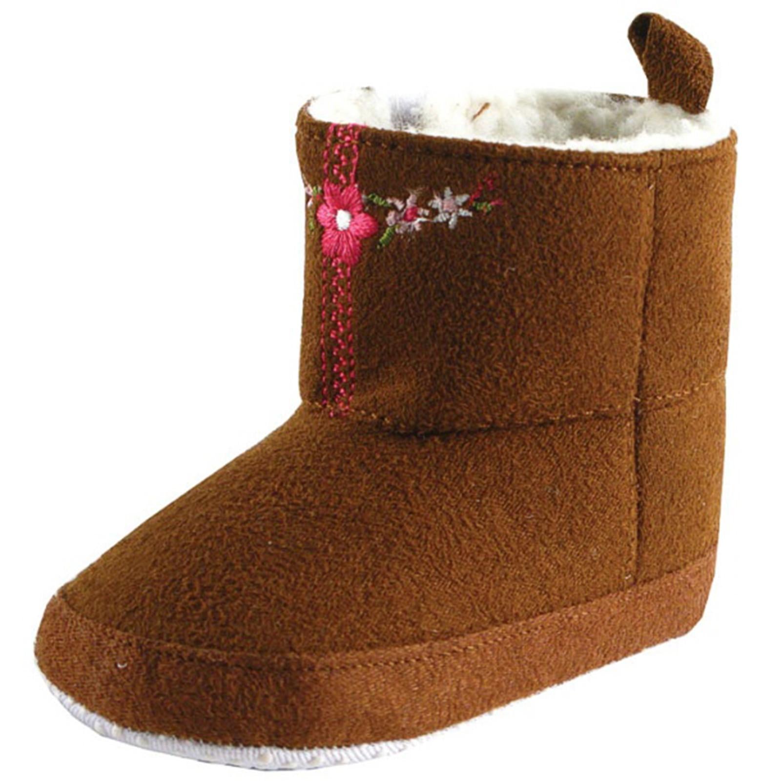 Boys Suede Crib Shoes, Toasted Mocha