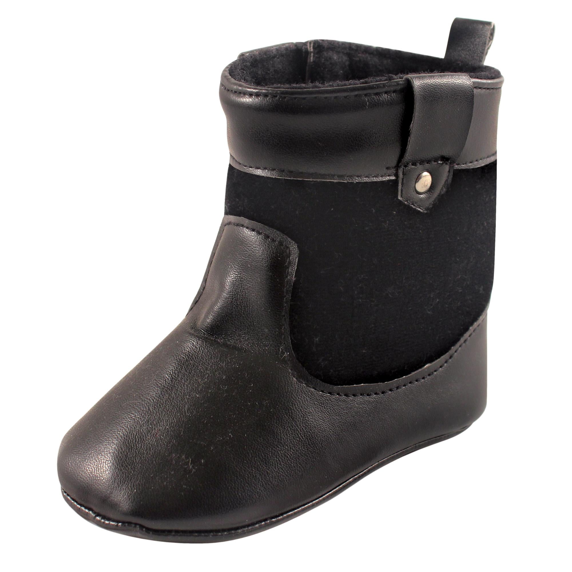 Girls Soft Sole Crib Shoes, Midnight Rider