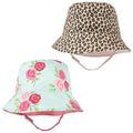 Girls Sun Hat, Pastel Petal Jungle
