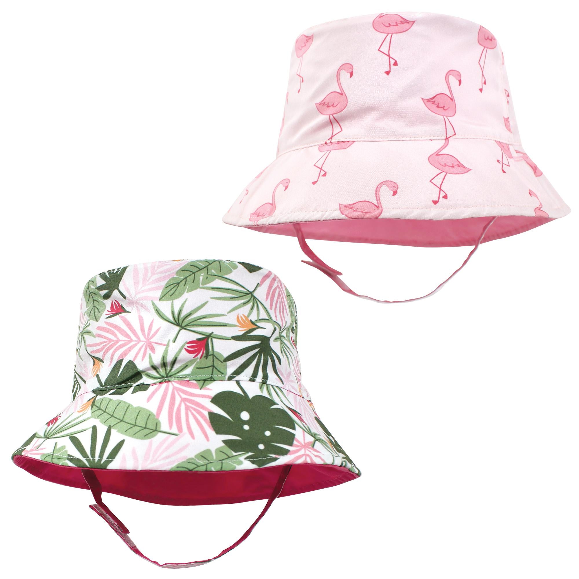 Girls Sun Hat, Island Flamingo