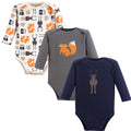 Boys Long Sleeve Bodysuits 3-Pack, Evergreen Woods