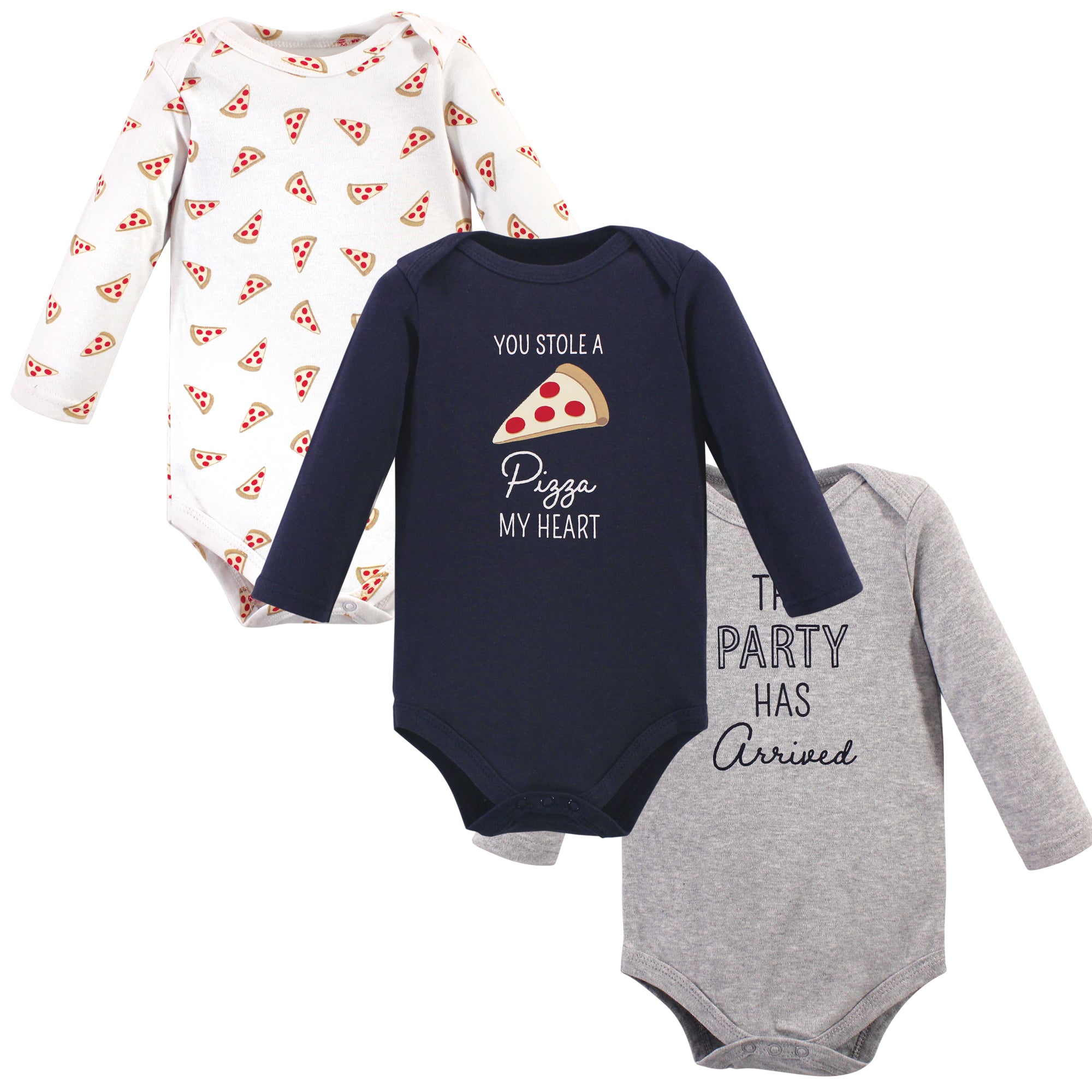 Boys Long Sleeve Bodysuits 3-Pack, Deep Dish Blue