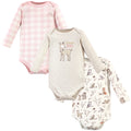 Girls Long Sleeve Bodysuits 3-Pack, Blush Forest Fable
