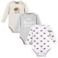 Unisex Long Sleeve Bodysuits 3-Pack, Spiky Forest Pal