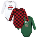 Girls Long Sleeve Bodysuits 3-Pack, Yuletide Joy
