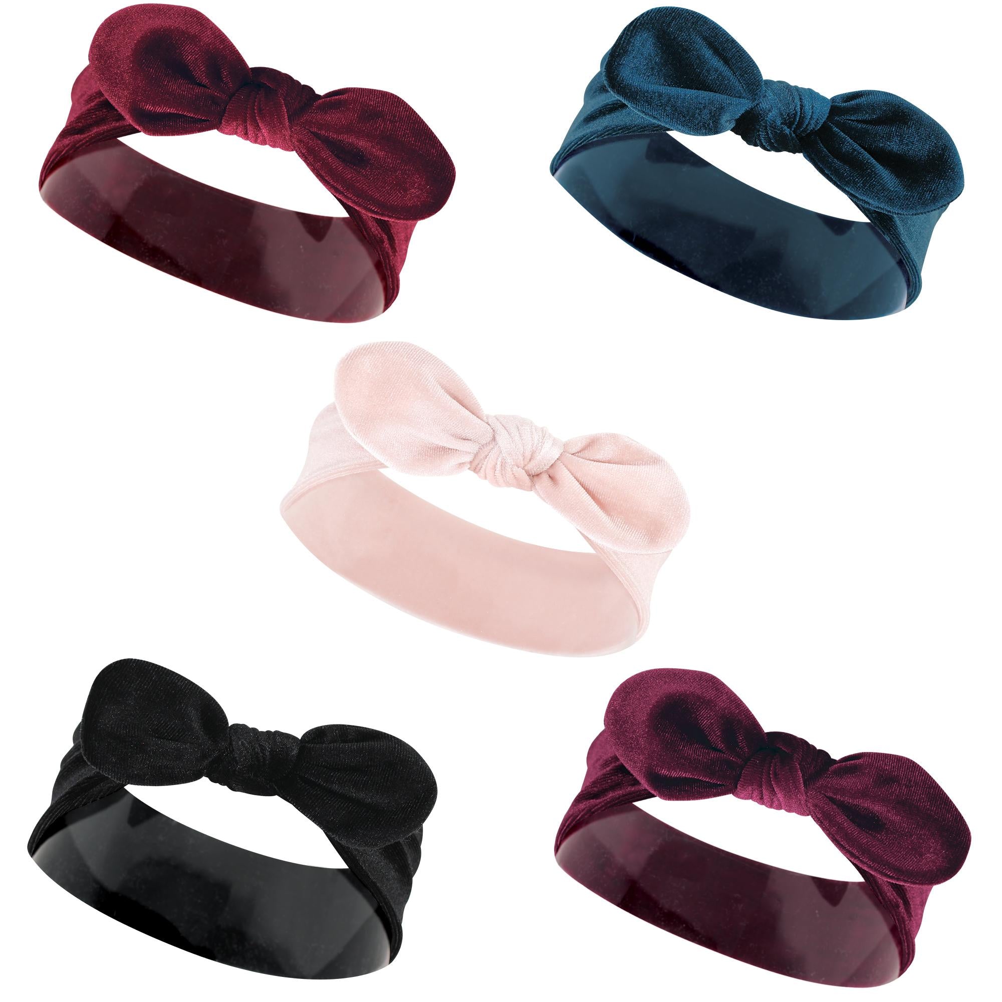 Girls Hair Accessory Set, Pink Plush Knot