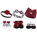 Girls Matching Socks and Hair Accessory Set, Ruby Sparkle