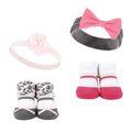 Girls Matching Socks and Hair Accessory Set, Blush Wildcat