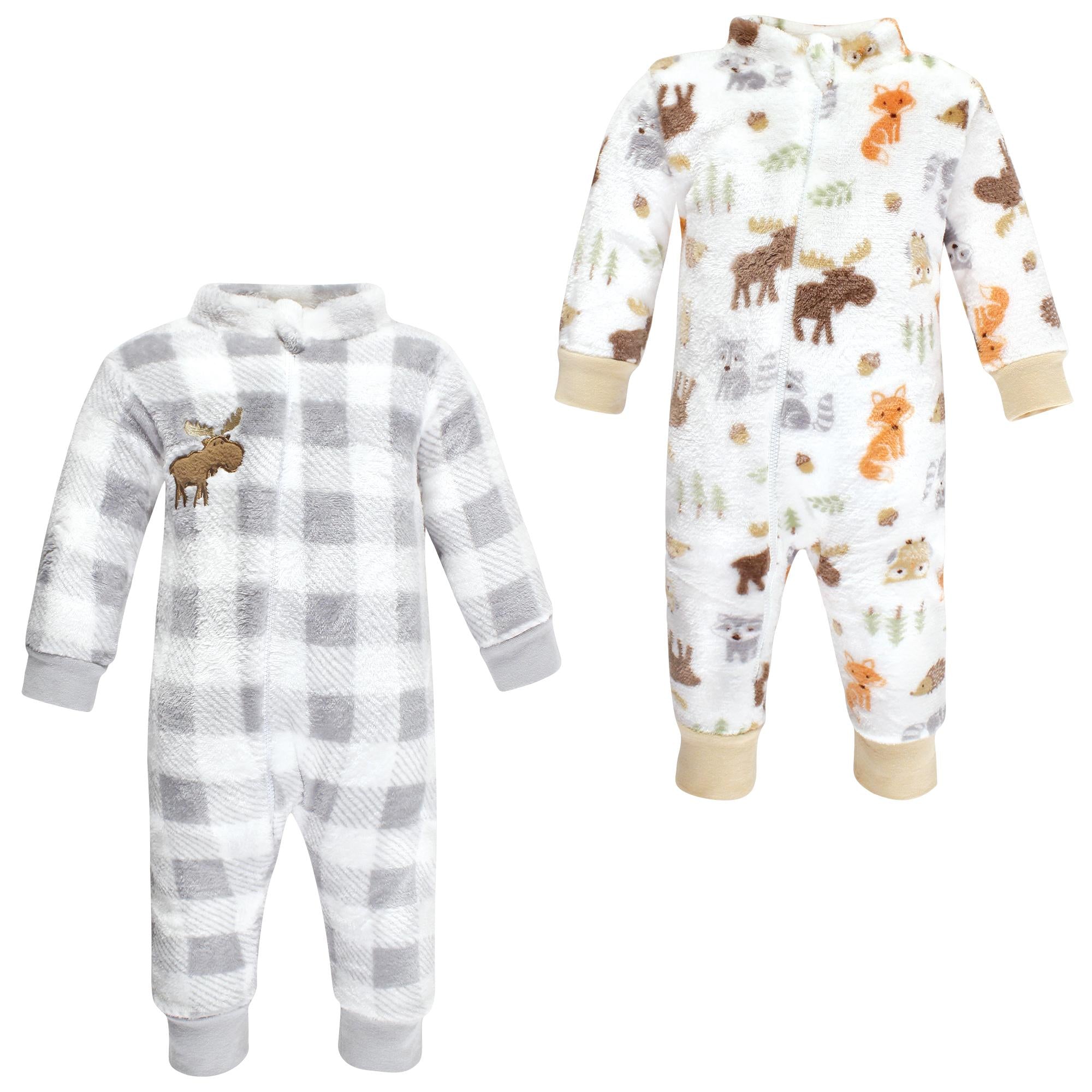 Boys Cozy Soft Plush Jumpsuits, Wildwood Friends