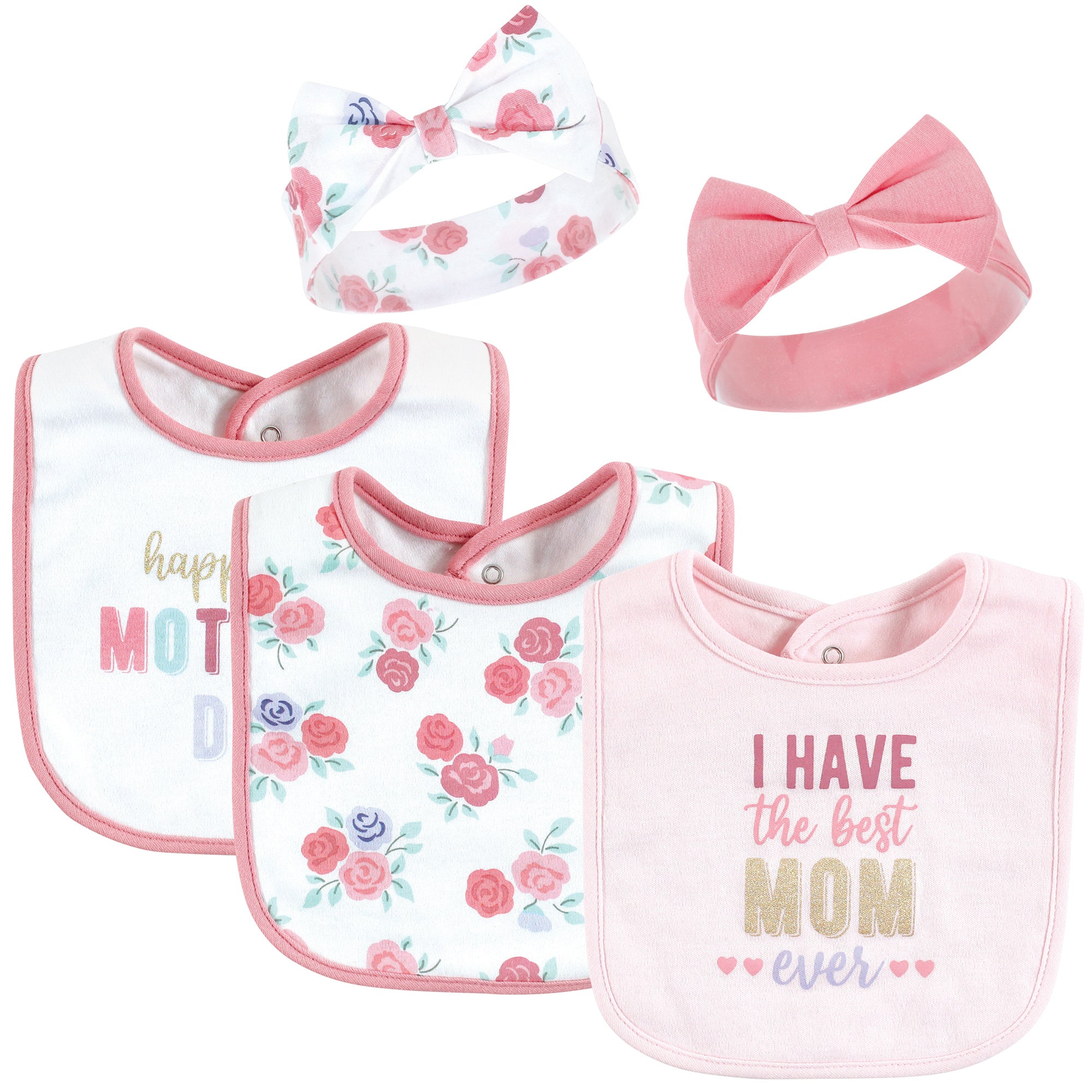 Girls Bib and Head Accessory Bundle, Maternal Love