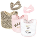Girls Bib and Head Accessory Bundle, Wildcat Rose Mama
