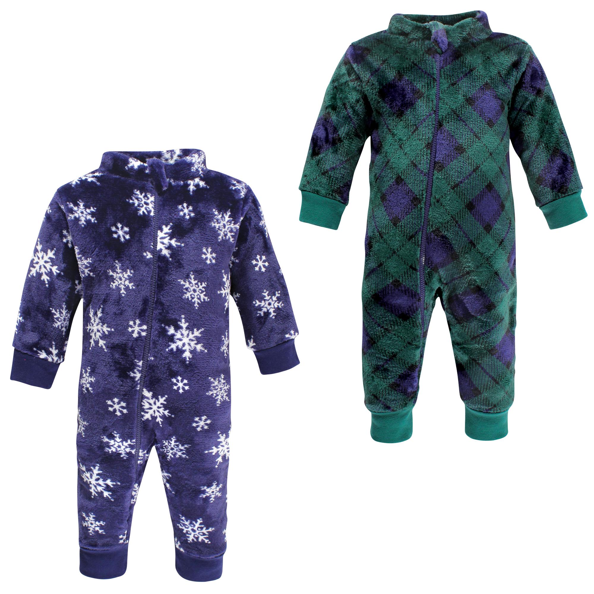 Unisex Cozy Soft Plush Jumpsuits, Midnight Ice Crystal