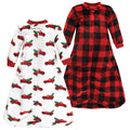 Unisex Plush Long Sleeve Sleep Sack, Holiday Pine Truck