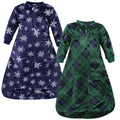Unisex Plush Long Sleeve Sleep Sack, Midnight Ice Crystal