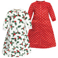 Girls Plush Long Sleeve Sleep Sack, Crimson Berry