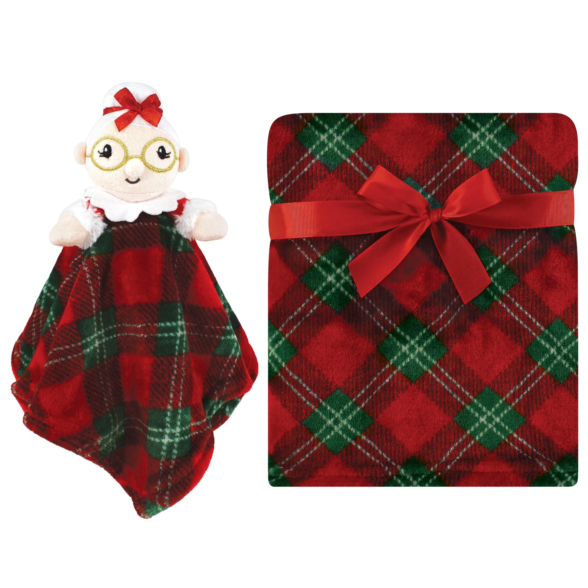 Girls Plush Blanket with Lovey, Holiday Matriarch