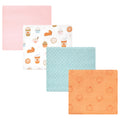 Girls Flannel Receiving Blankets Bundle, Amber Harvest