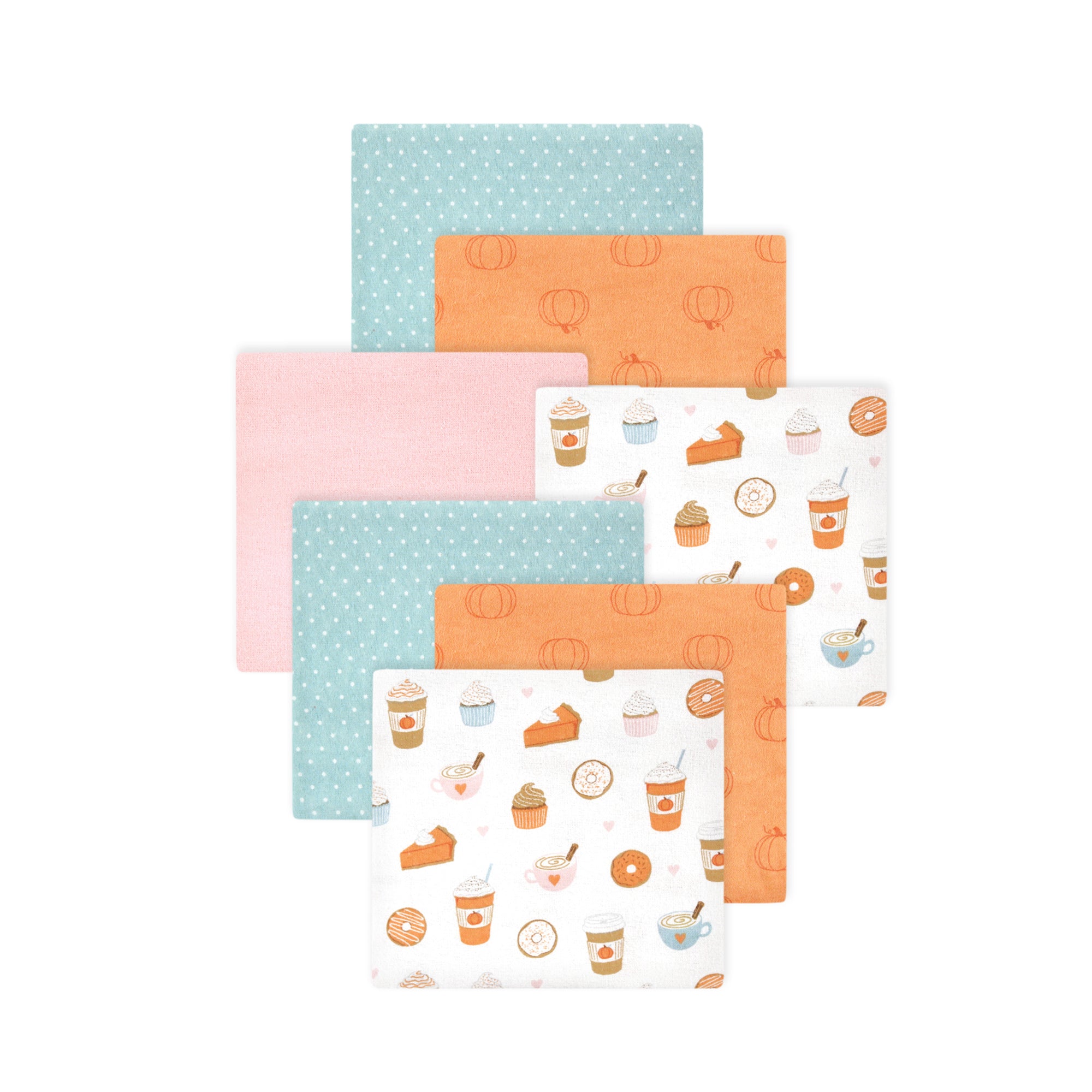 Girls Flannel Receiving Blankets Bundle, Amber Harvest