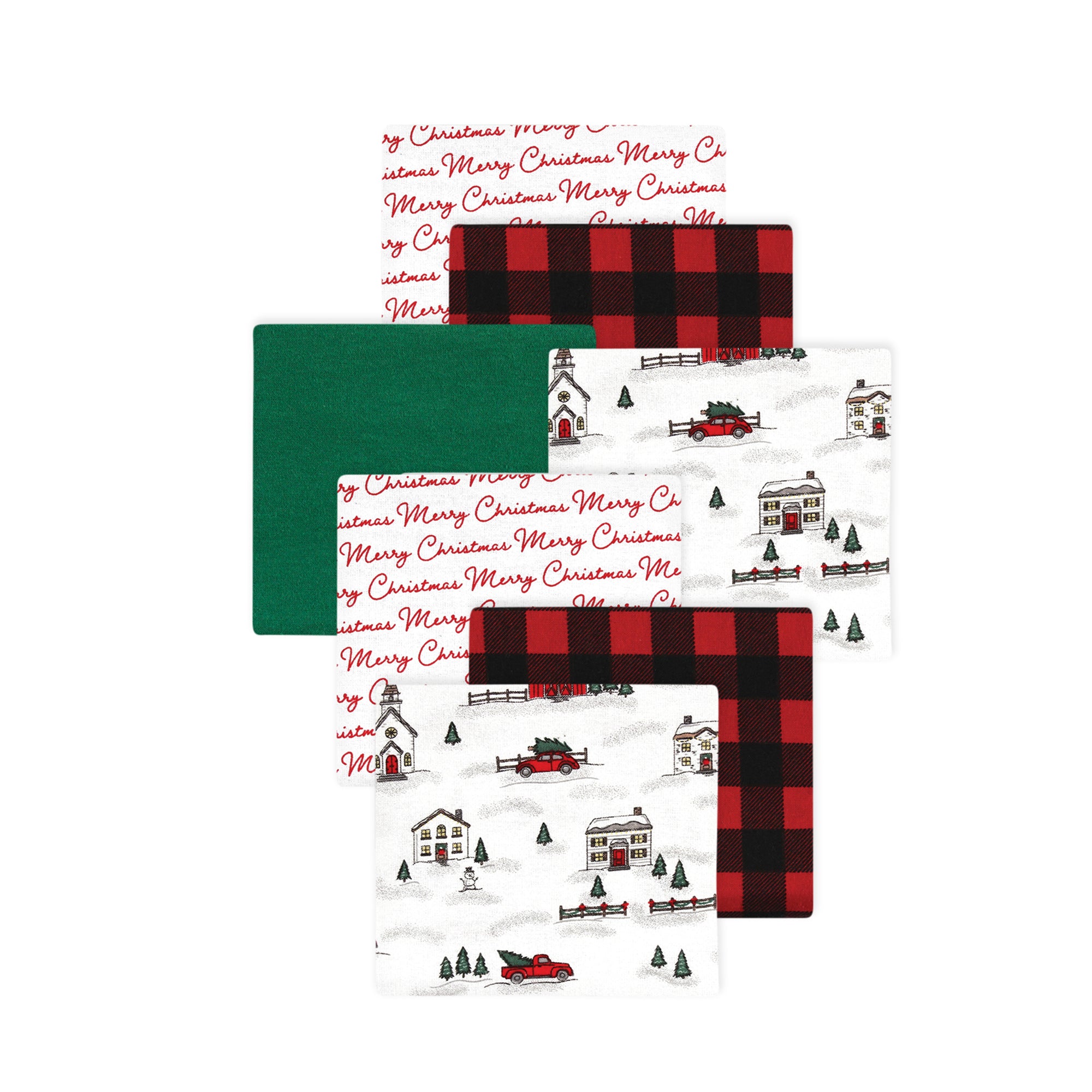 Unisex Flannel Receiving Blankets Bundle, Winter Wonderland