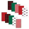 Boys Flannel Burp Cloth Bundle, Holiday Pine Truck