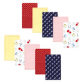 Girls Flannel Burp Cloth Bundle, Botanical Bloom