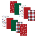 Unisex Flannel Burp Cloth Bundle, Snowy Highland Plaid