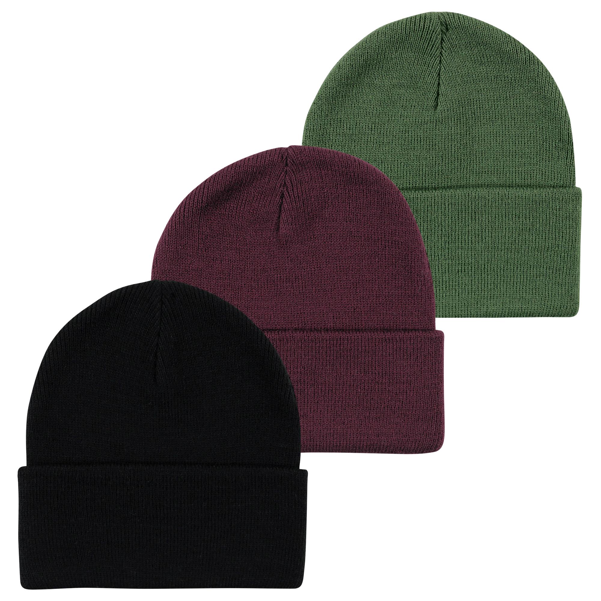 Unisex Knit Caps and Beanies, Evergreen Berry Mix