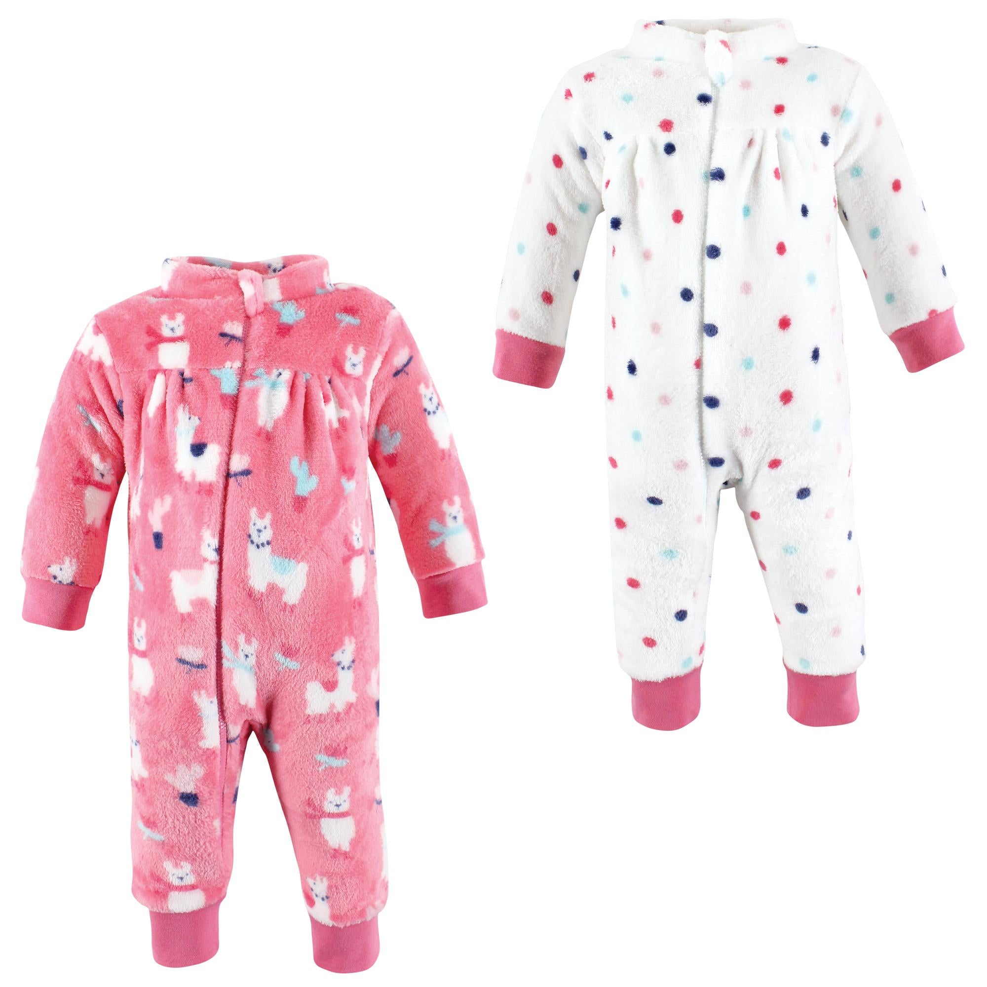 Girls Cozy Soft Plush Jumpsuits, Alpine Llama