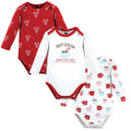 Girls Long Sleeve Bodysuits 3-Pack, Cozy Mocha Swirl