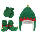 Unisex Trapper Hat, Mittens and Booties Set, Forest Sprite