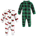 Unisex Cozy Soft Plush Jumpsuits, Holiday Pine Truck
