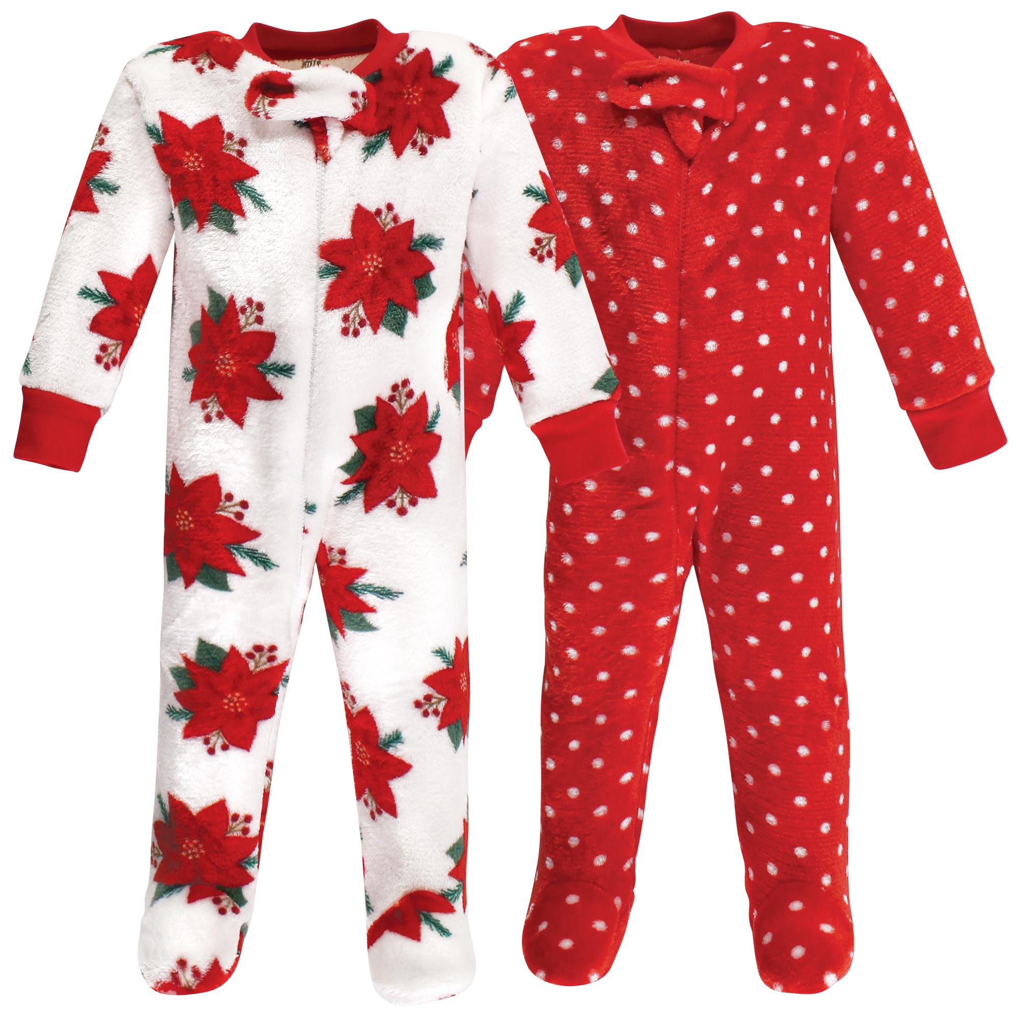 Girls Plush Jumpsuit, Holiday Crimson